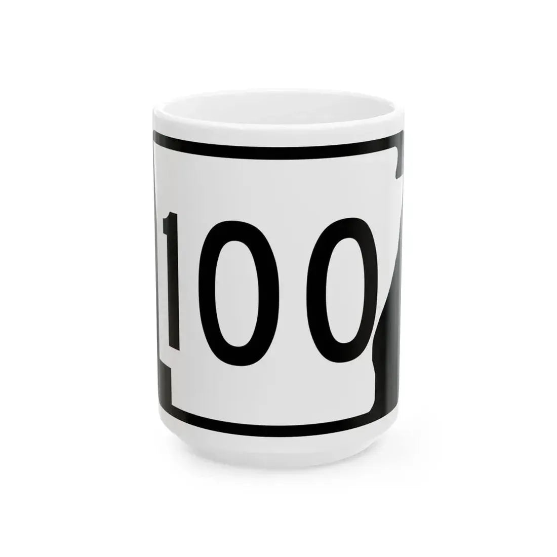 Arkansas 100 (Arkansas) (Road Sign) White Coffee Mug 15oz - Go Mug Yourself