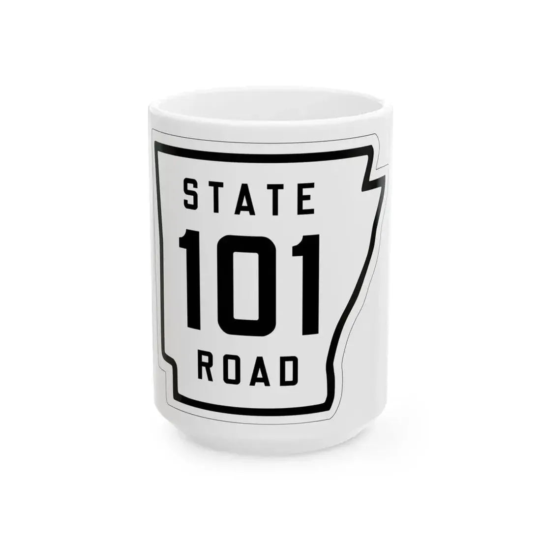 Arkansas 101 1926 (Arkansas) (Road Sign) White Coffee Mug 15oz - Go Mug Yourself