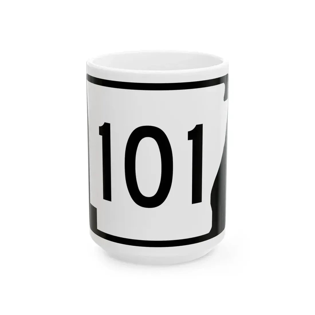 Arkansas 101 (Arkansas) (Road Sign) White Coffee Mug 15oz - Go Mug Yourself