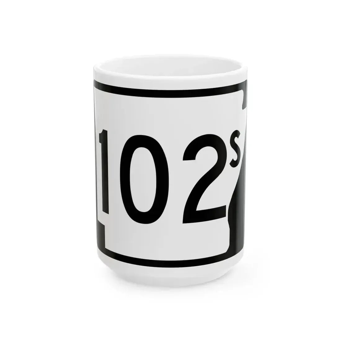 Arkansas 102S (Arkansas) (Road Sign) White Coffee Mug 15oz - Go Mug Yourself