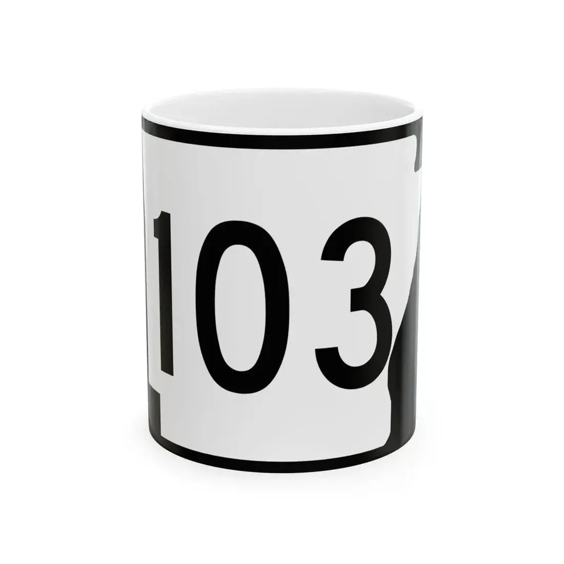 Arkansas 103 (Arkansas) (Road Sign) White Coffee Mug 11oz - Go Mug Yourself