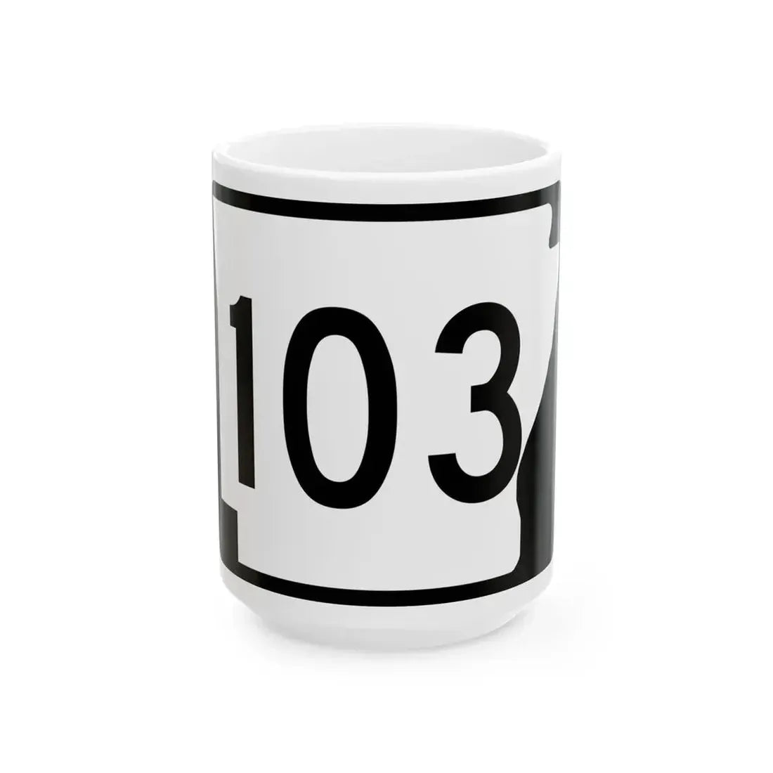 Arkansas 103 (Arkansas) (Road Sign) White Coffee Mug 15oz - Go Mug Yourself