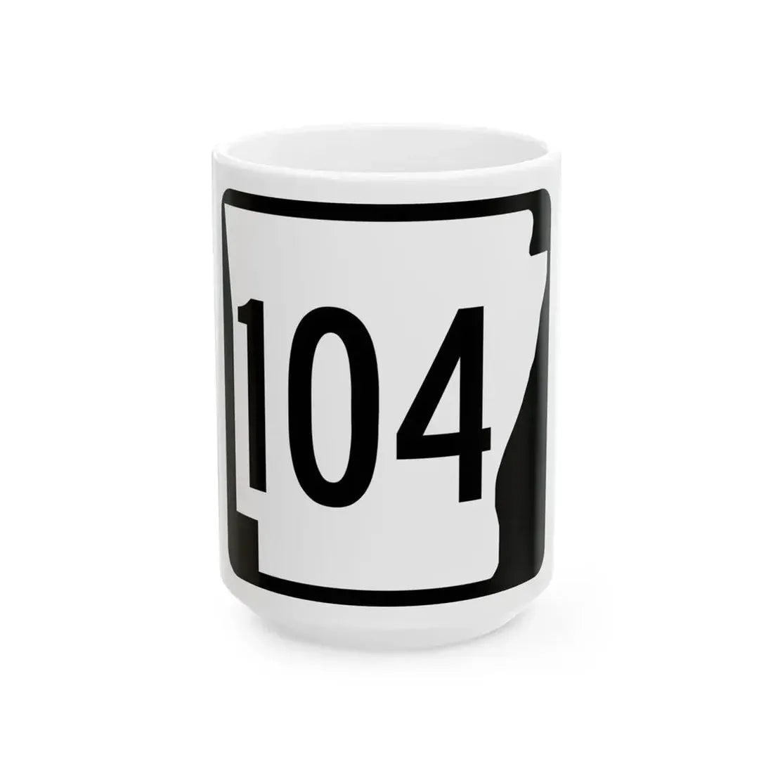 Arkansas 104 1970 (Arkansas) (Road Sign) White Coffee Mug 15oz - Go Mug Yourself