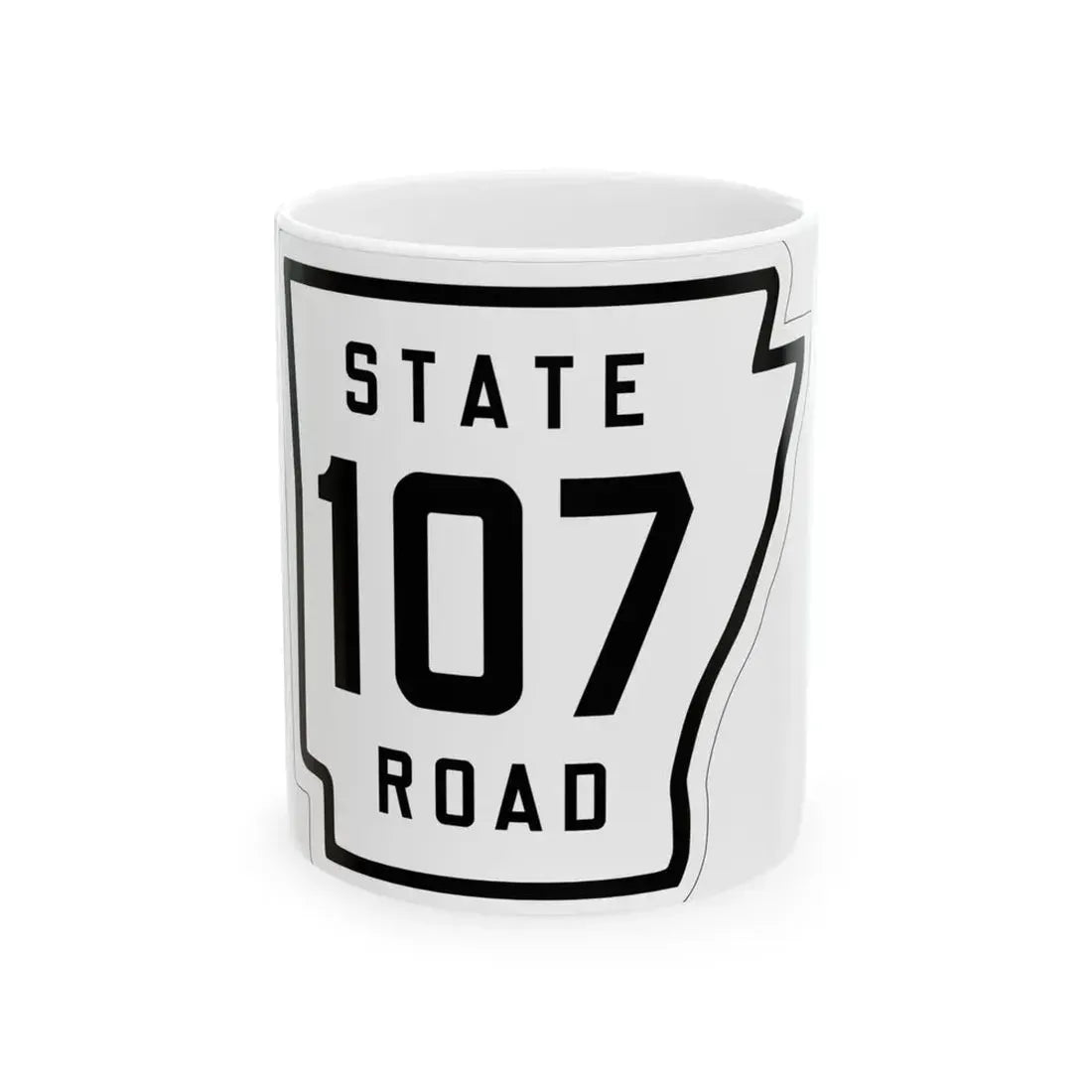 Arkansas 107 1926 (Arkansas) (Road Sign) White Coffee Mug 11oz - Go Mug Yourself
