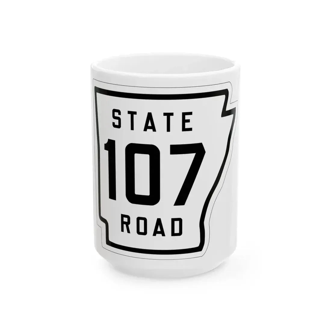 Arkansas 107 1926 (Arkansas) (Road Sign) White Coffee Mug 15oz - Go Mug Yourself