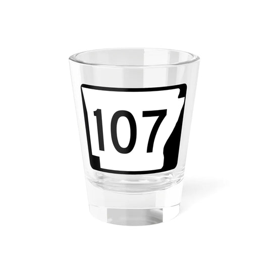Arkansas 107 (Arkansas) (Road Sign) Shot Glass 1.5oz 1.5oz - Go Mug Yourself