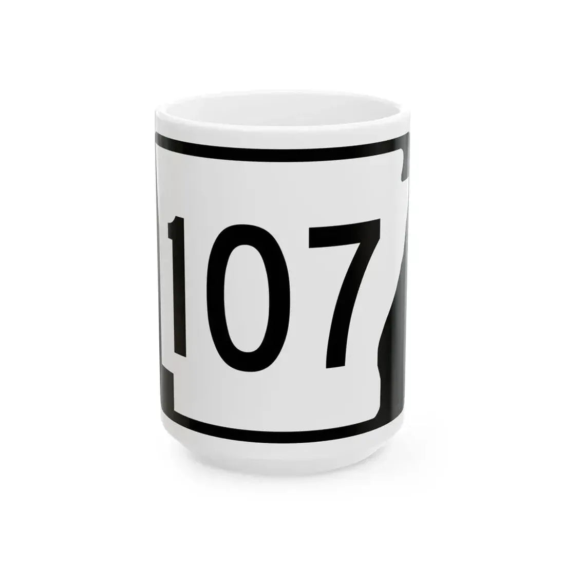 Arkansas 107 (Arkansas) (Road Sign) White Coffee Mug 15oz - Go Mug Yourself