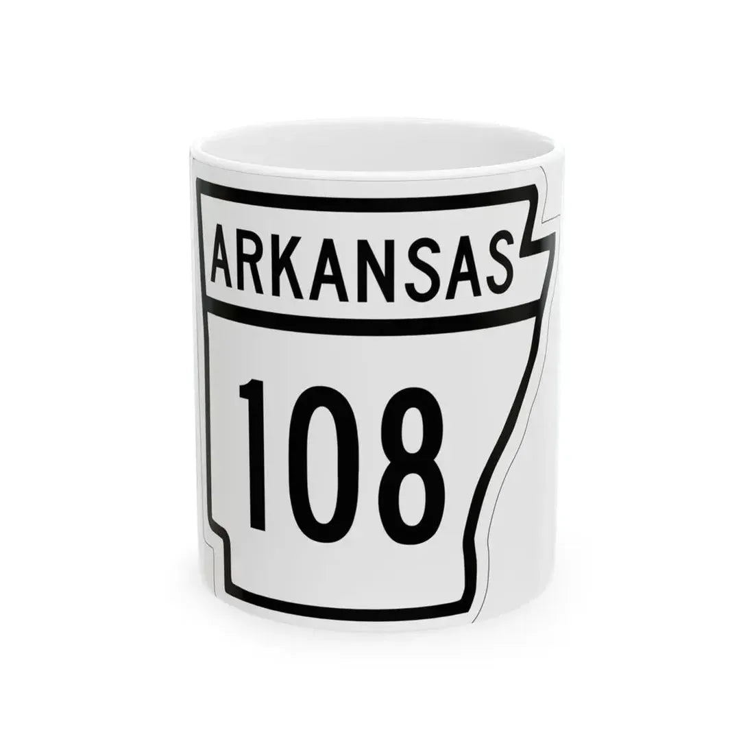 Arkansas 108 1948 (Arkansas) (Road Sign) White Coffee Mug 11oz - Go Mug Yourself
