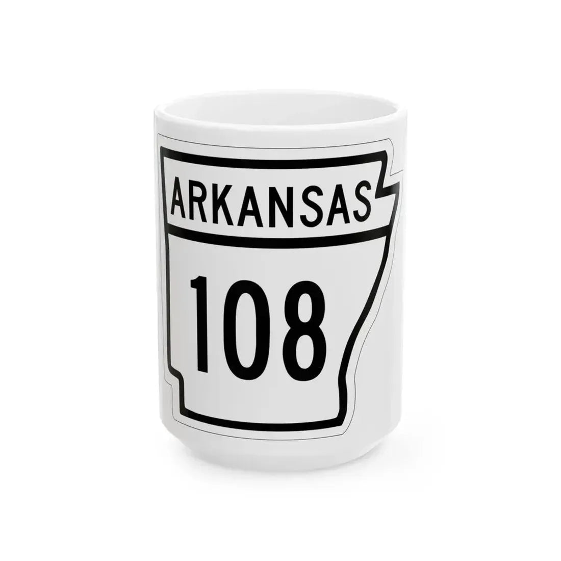 Arkansas 108 1948 (Arkansas) (Road Sign) White Coffee Mug 15oz - Go Mug Yourself