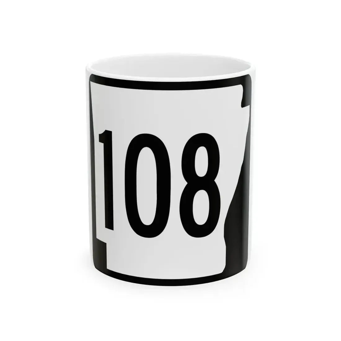 Arkansas 108 1970 (Arkansas) (Road Sign) White Coffee Mug 11oz - Go Mug Yourself