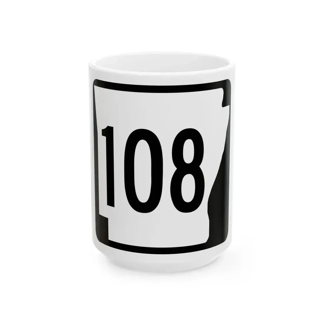 Arkansas 108 1970 (Arkansas) (Road Sign) White Coffee Mug 15oz - Go Mug Yourself