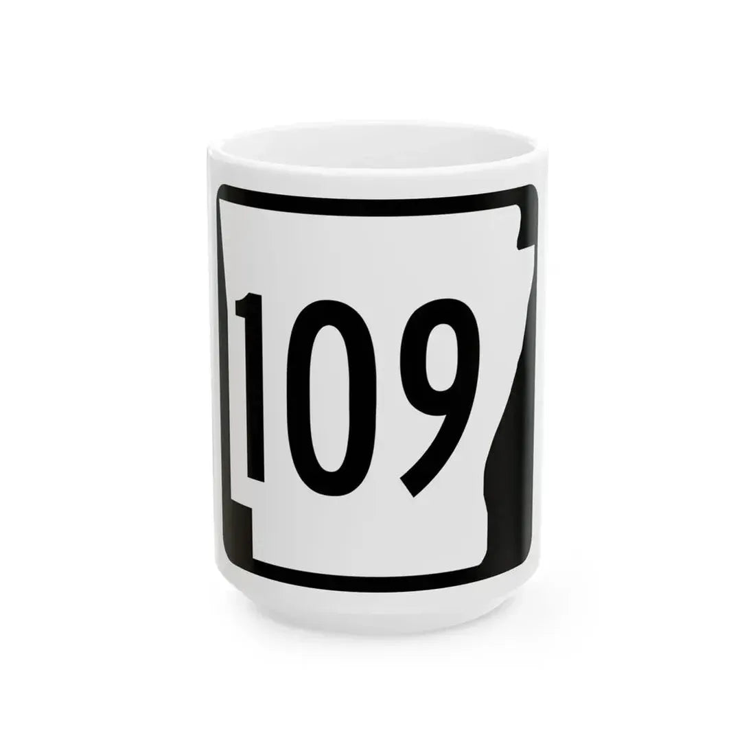 Arkansas 109 1970 (Arkansas) (Road Sign) White Coffee Mug - Go Mug Yourself