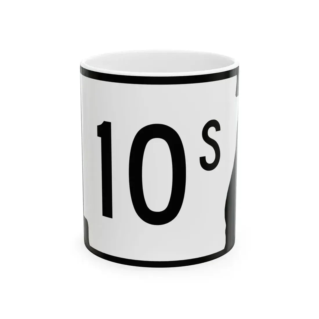 Arkansas 10S (Arkansas) (Road Sign) White Coffee Mug 11oz - Go Mug Yourself