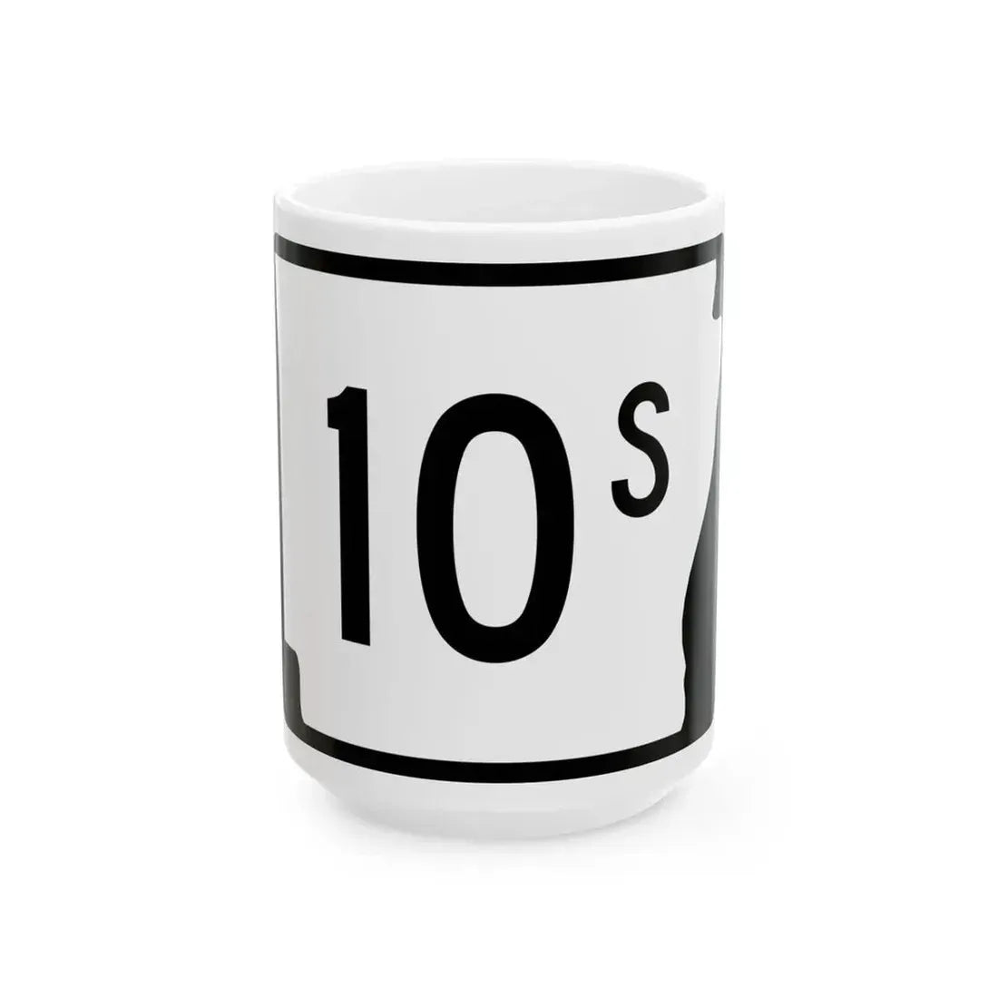 Arkansas 10S (Arkansas) (Road Sign) White Coffee Mug - Go Mug Yourself