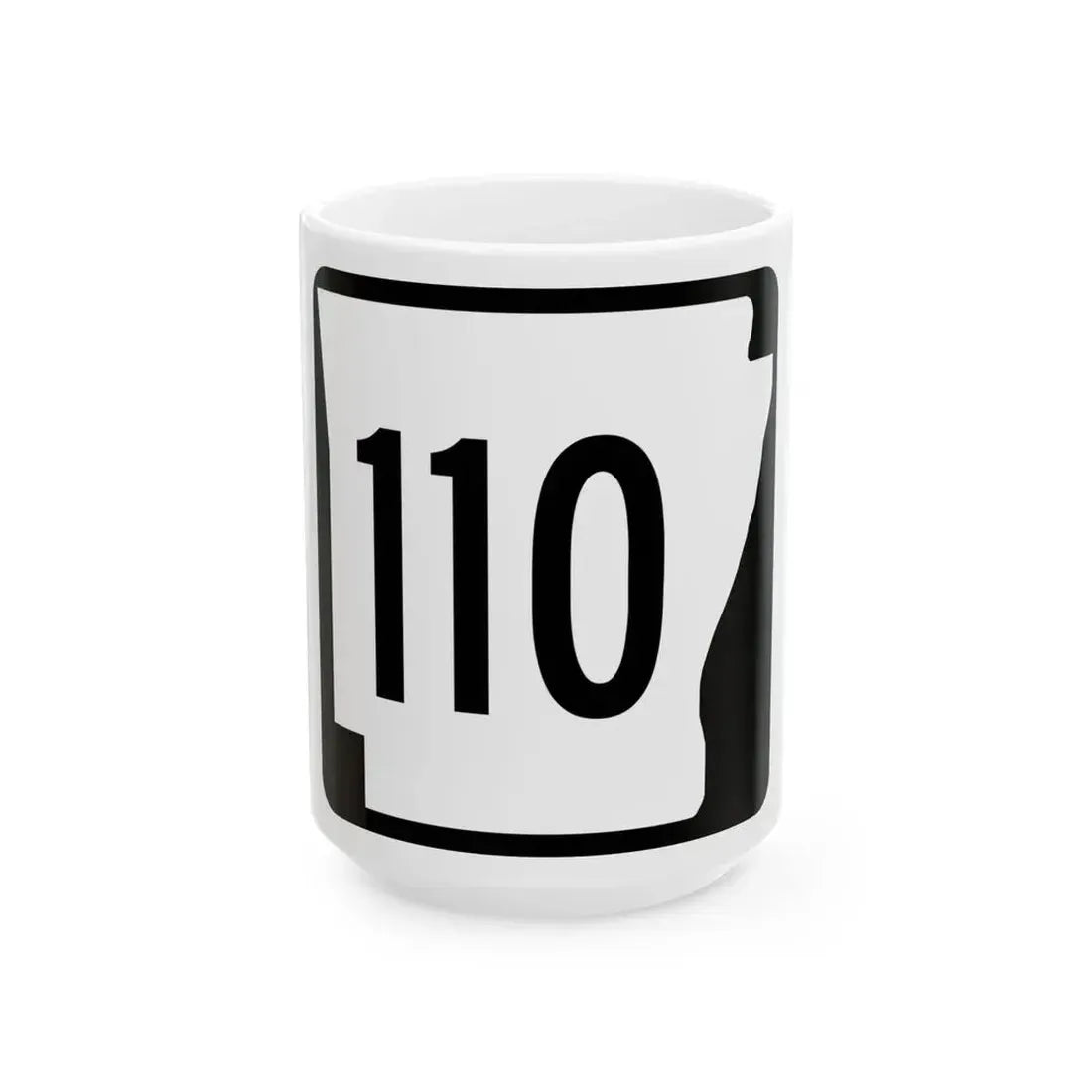 Arkansas 110 1970 (Arkansas) (Road Sign) White Coffee Mug 15oz - Go Mug Yourself