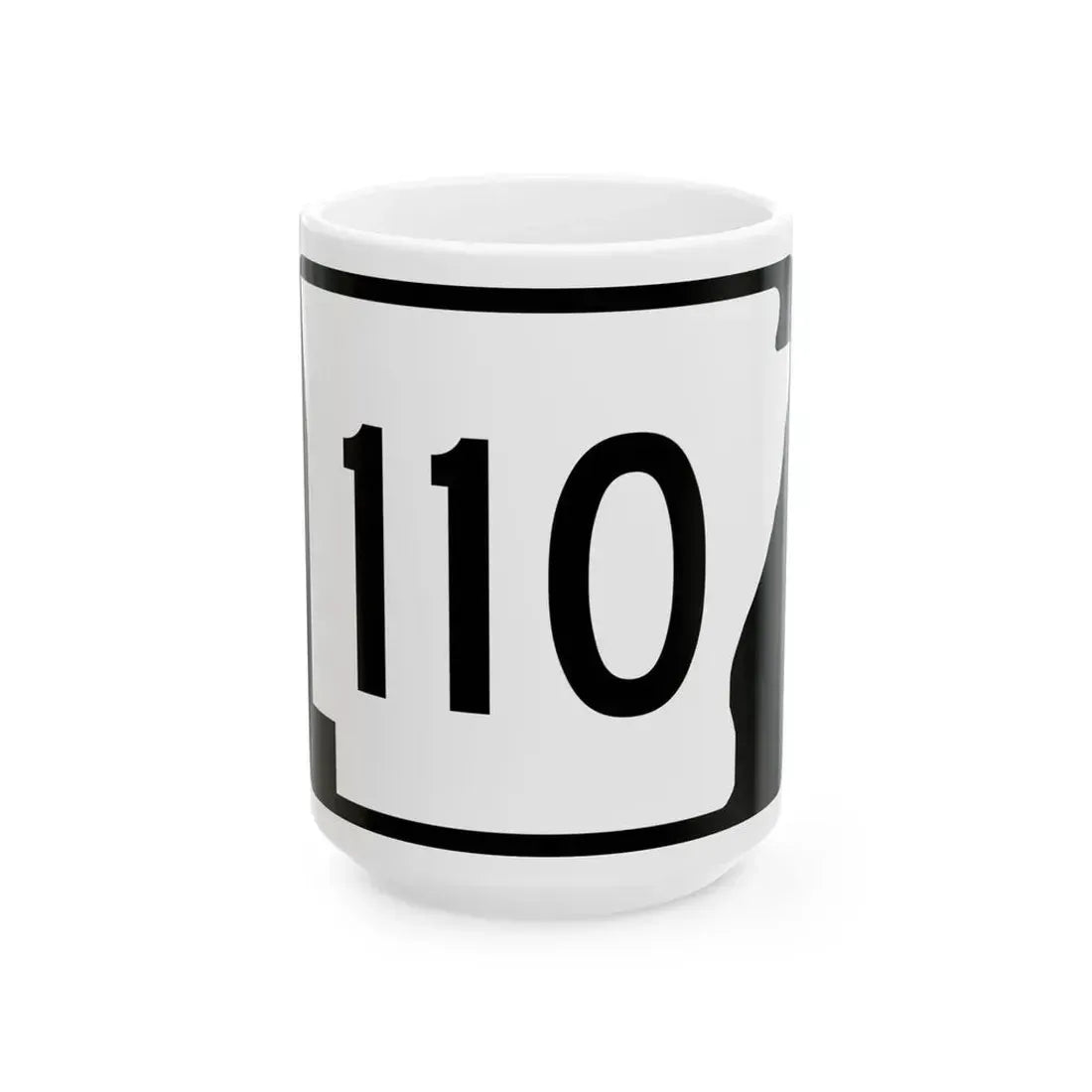 Arkansas 110 (Arkansas) (Road Sign) White Coffee Mug 15oz - Go Mug Yourself