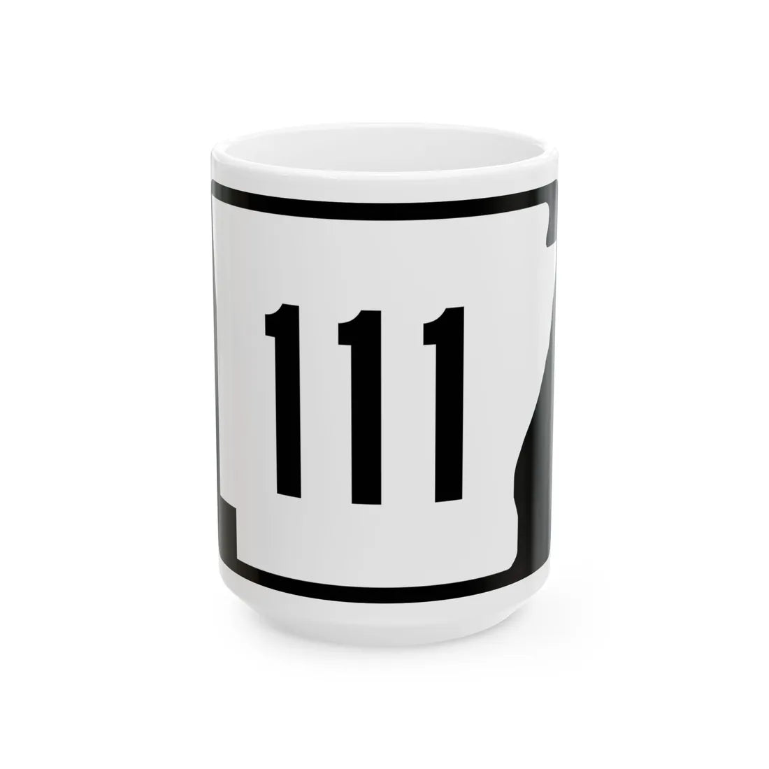 Arkansas 111 (Arkansas) (Road Sign) White Coffee Mug 15oz - Go Mug Yourself