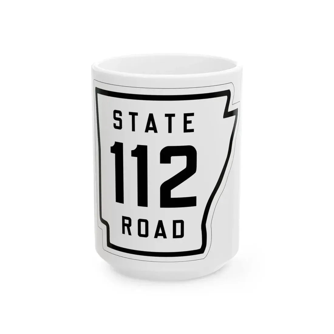 Arkansas 112 1926 (Arkansas) (Road Sign) White Coffee Mug 15oz - Go Mug Yourself