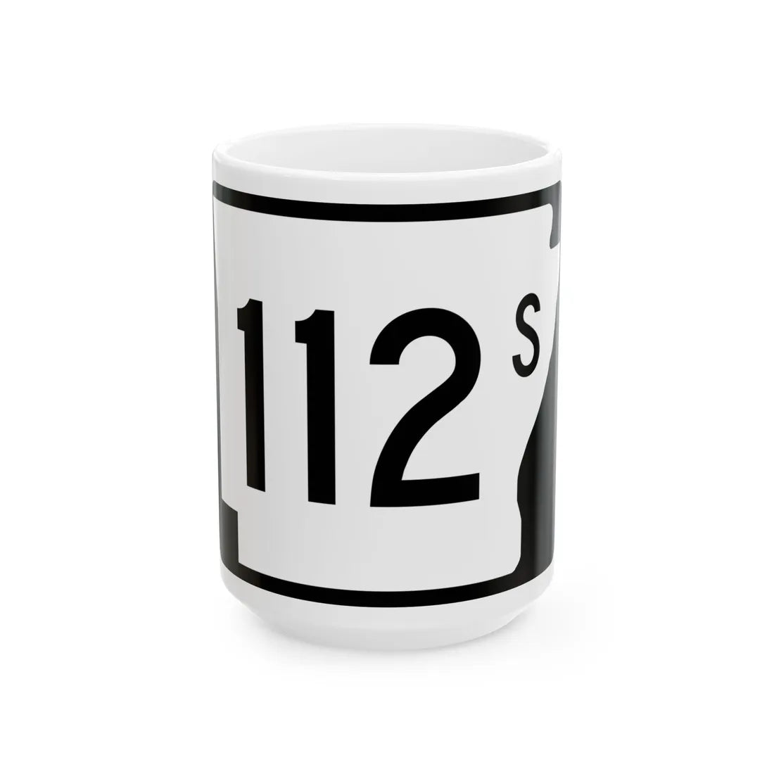 Arkansas 112S (Arkansas) (Road Sign) White Coffee Mug 15oz - Go Mug Yourself