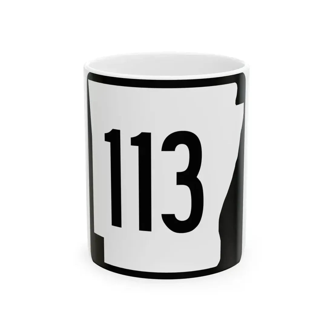 Arkansas 113 1970 (Arkansas) (Road Sign) White Coffee Mug 11oz - Go Mug Yourself