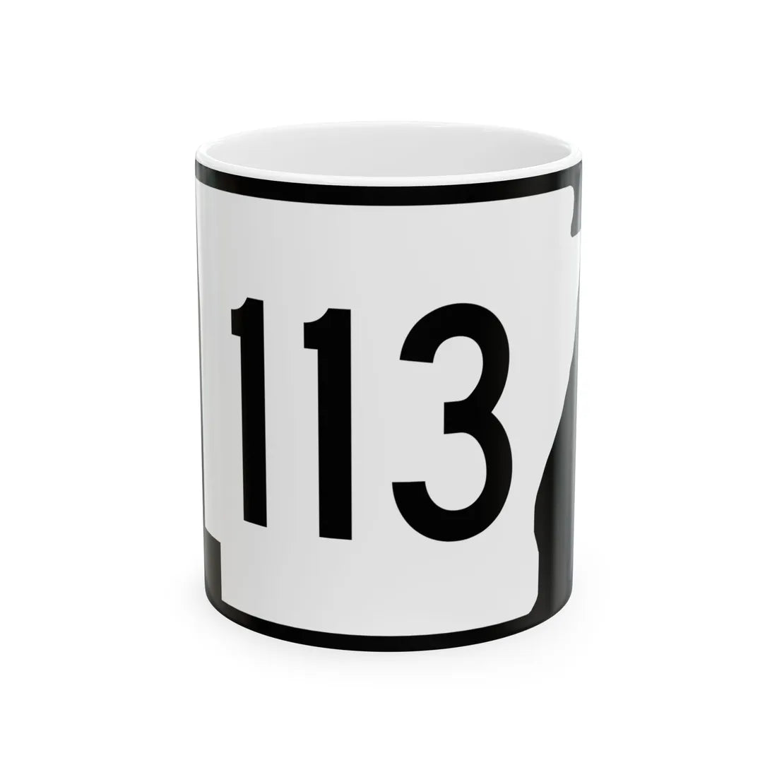 Arkansas 113 (Arkansas) (Road Sign) White Coffee Mug 11oz - Go Mug Yourself