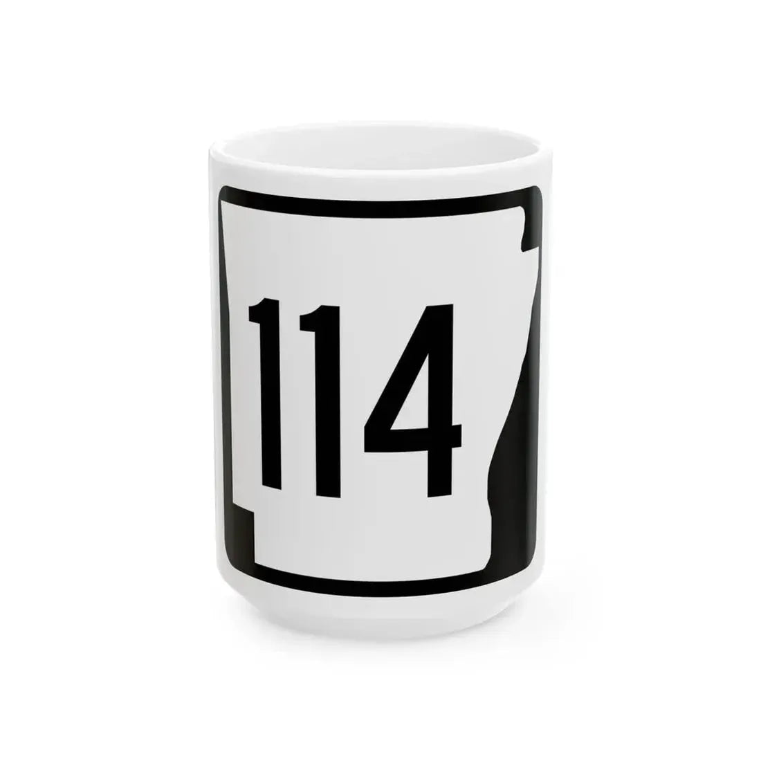 Arkansas 114 1970 (Arkansas) (Road Sign) White Coffee Mug - Go Mug Yourself