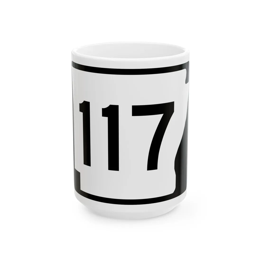 Arkansas 117 (Arkansas) (Road Sign) White Coffee Mug 15oz - Go Mug Yourself