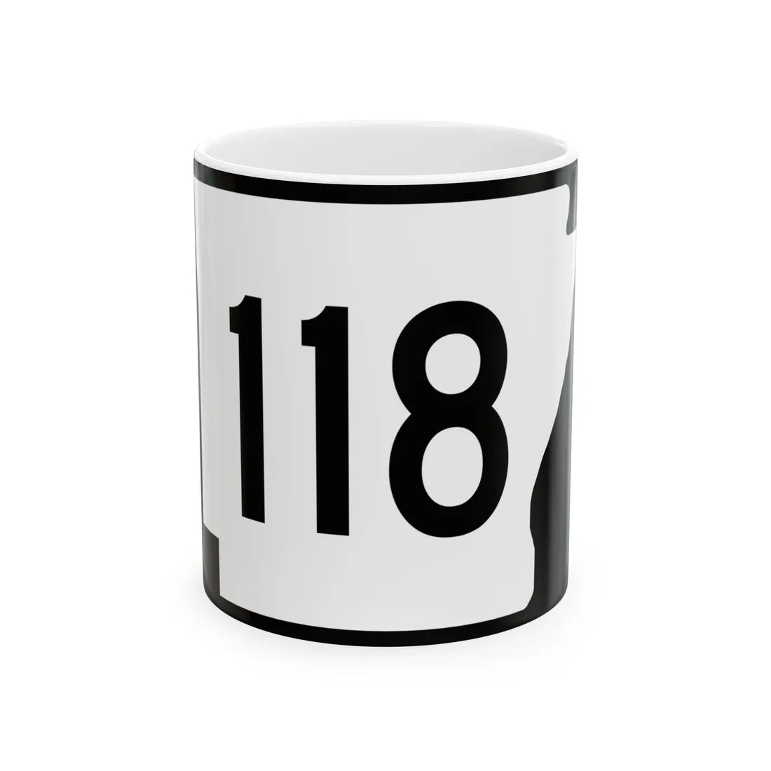 Arkansas 118 (Arkansas) (Road Sign) White Coffee Mug 11oz - Go Mug Yourself