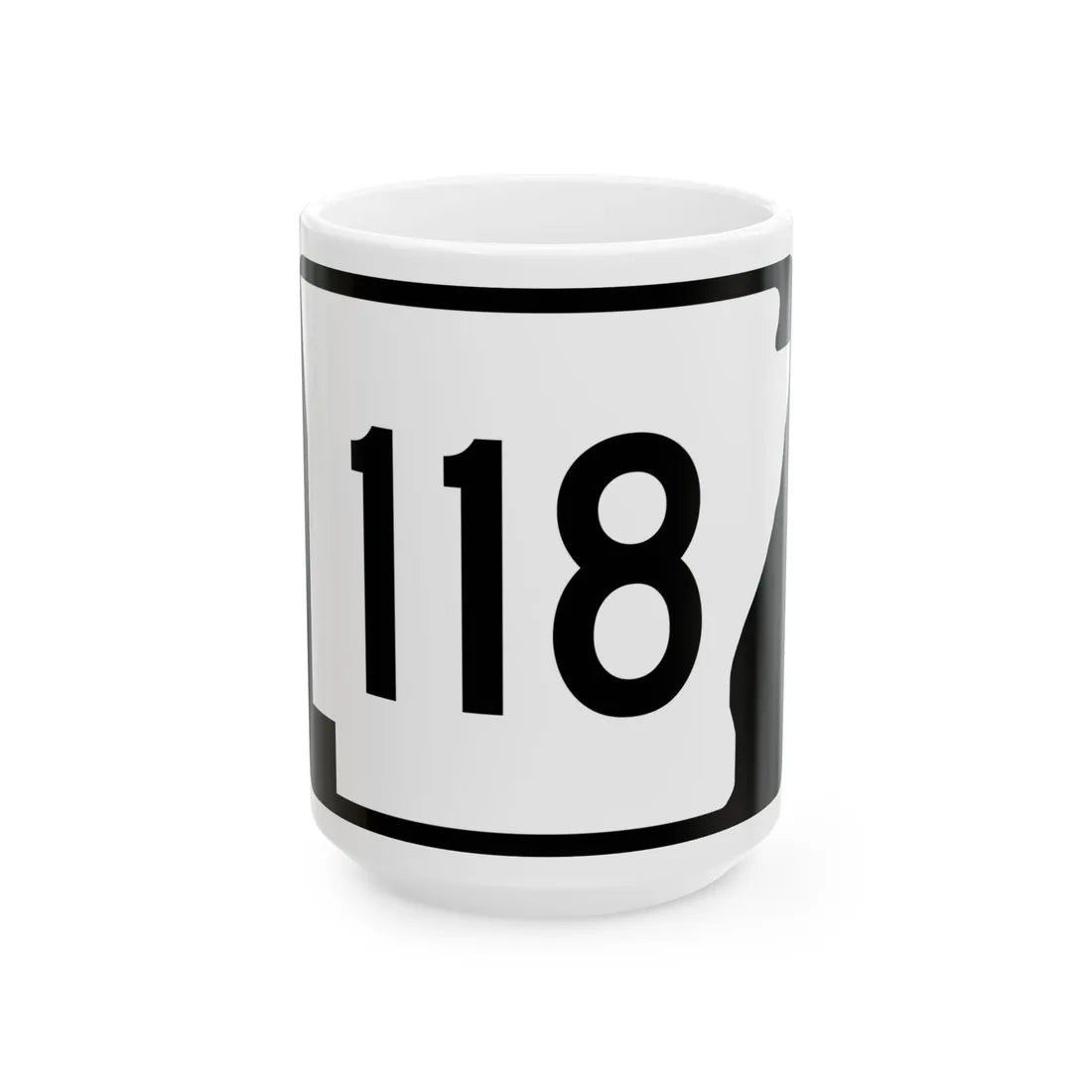 Arkansas 118 (Arkansas) (Road Sign) White Coffee Mug 15oz - Go Mug Yourself