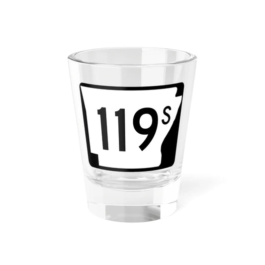 Arkansas 119S (Arkansas) (Road Sign) Shot Glass 1.5oz 1.5oz - Go Mug Yourself