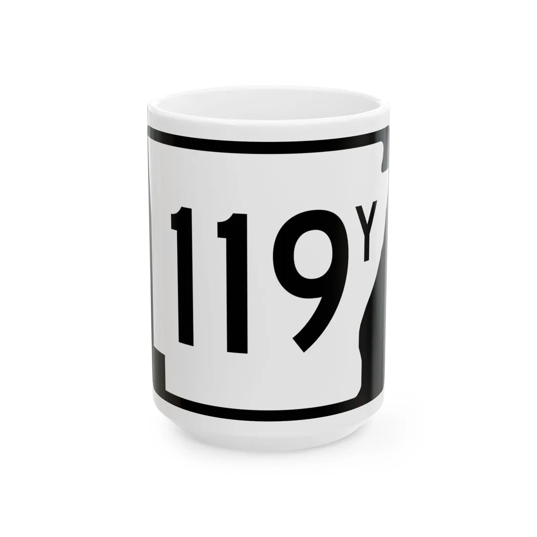 Arkansas 119Y (Arkansas) (Road Sign) White Coffee Mug 15oz - Go Mug Yourself