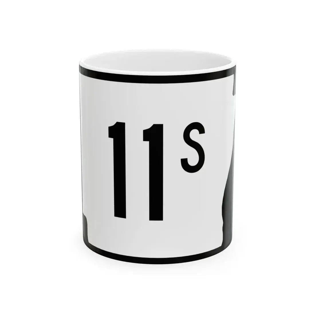 Arkansas 11S (Arkansas) (Road Sign) White Coffee Mug 11oz - Go Mug Yourself