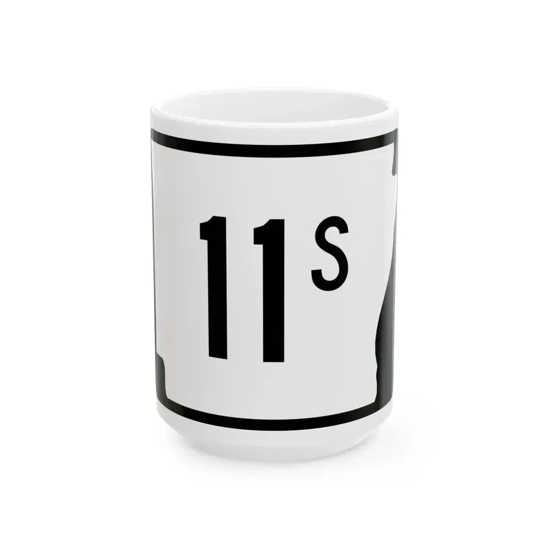 Arkansas 11S (Arkansas) (Road Sign) White Coffee Mug 15oz - Go Mug Yourself
