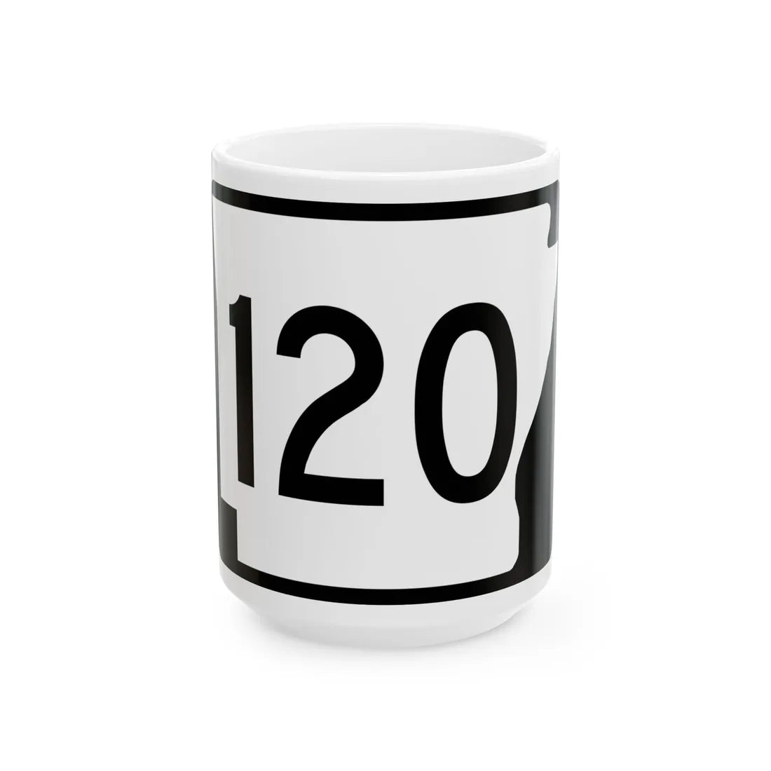 Arkansas 120 (Arkansas) (Road Sign) White Coffee Mug 15oz - Go Mug Yourself