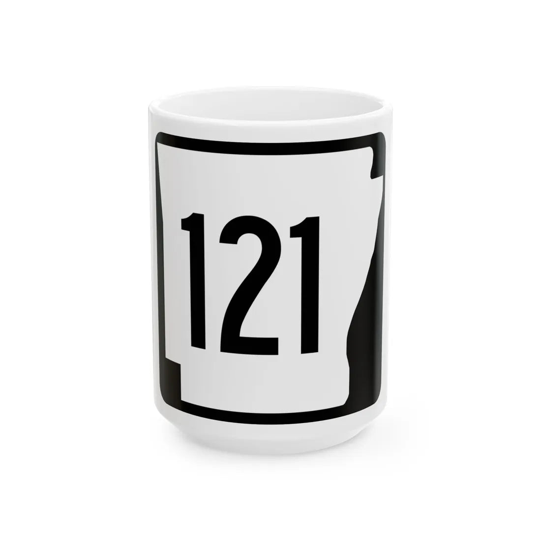 Arkansas 121 1970 (Arkansas) (Road Sign) White Coffee Mug 15oz - Go Mug Yourself
