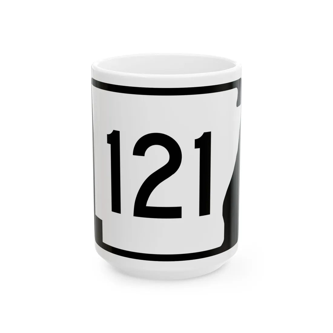 Arkansas 121 (Arkansas) (Road Sign) White Coffee Mug 15oz - Go Mug Yourself