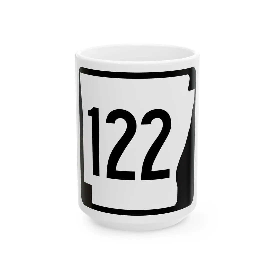Arkansas 122 1970 (Arkansas) (Road Sign) White Coffee Mug 15oz - Go Mug Yourself