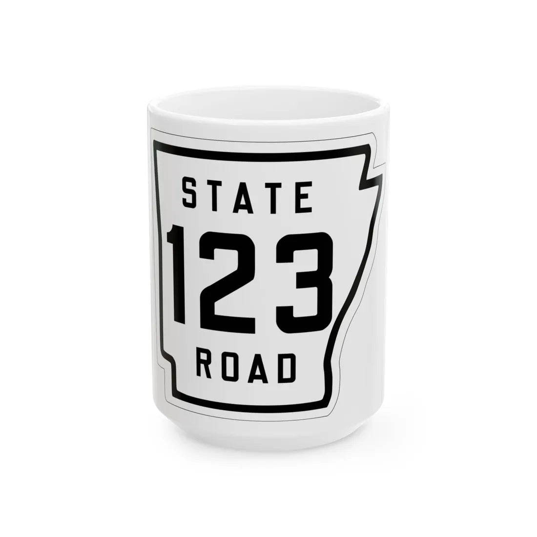 Arkansas 123 1926 (Arkansas) (Road Sign) White Coffee Mug 15oz - Go Mug Yourself