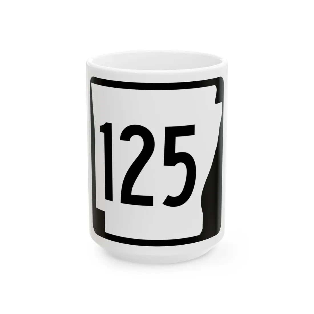 Arkansas 125 1970 (Arkansas) (Road Sign) White Coffee Mug 15oz - Go Mug Yourself