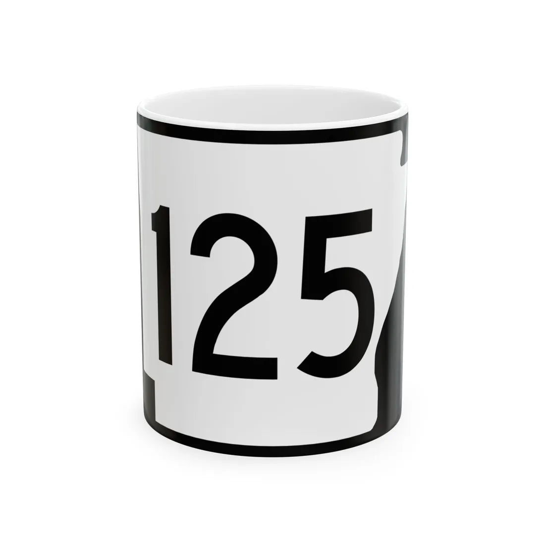Arkansas 125 (Arkansas) (Road Sign) White Coffee Mug 11oz - Go Mug Yourself