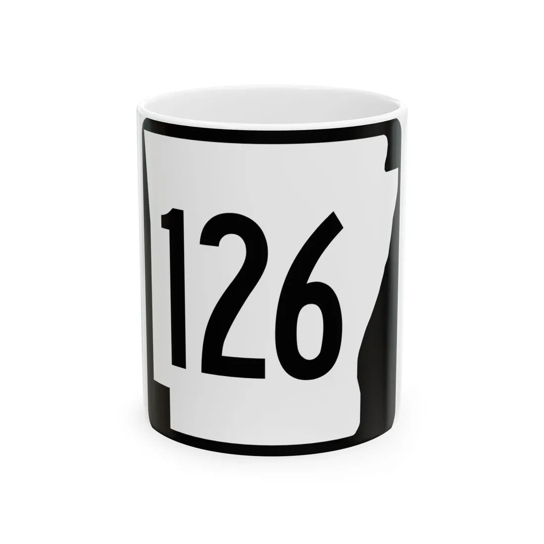 Arkansas 126 1970 (Arkansas) (Road Sign) White Coffee Mug 11oz - Go Mug Yourself