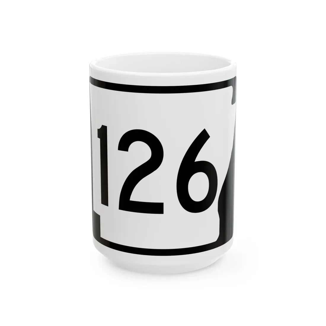 Arkansas 126 (Arkansas) (Road Sign) White Coffee Mug 15oz - Go Mug Yourself