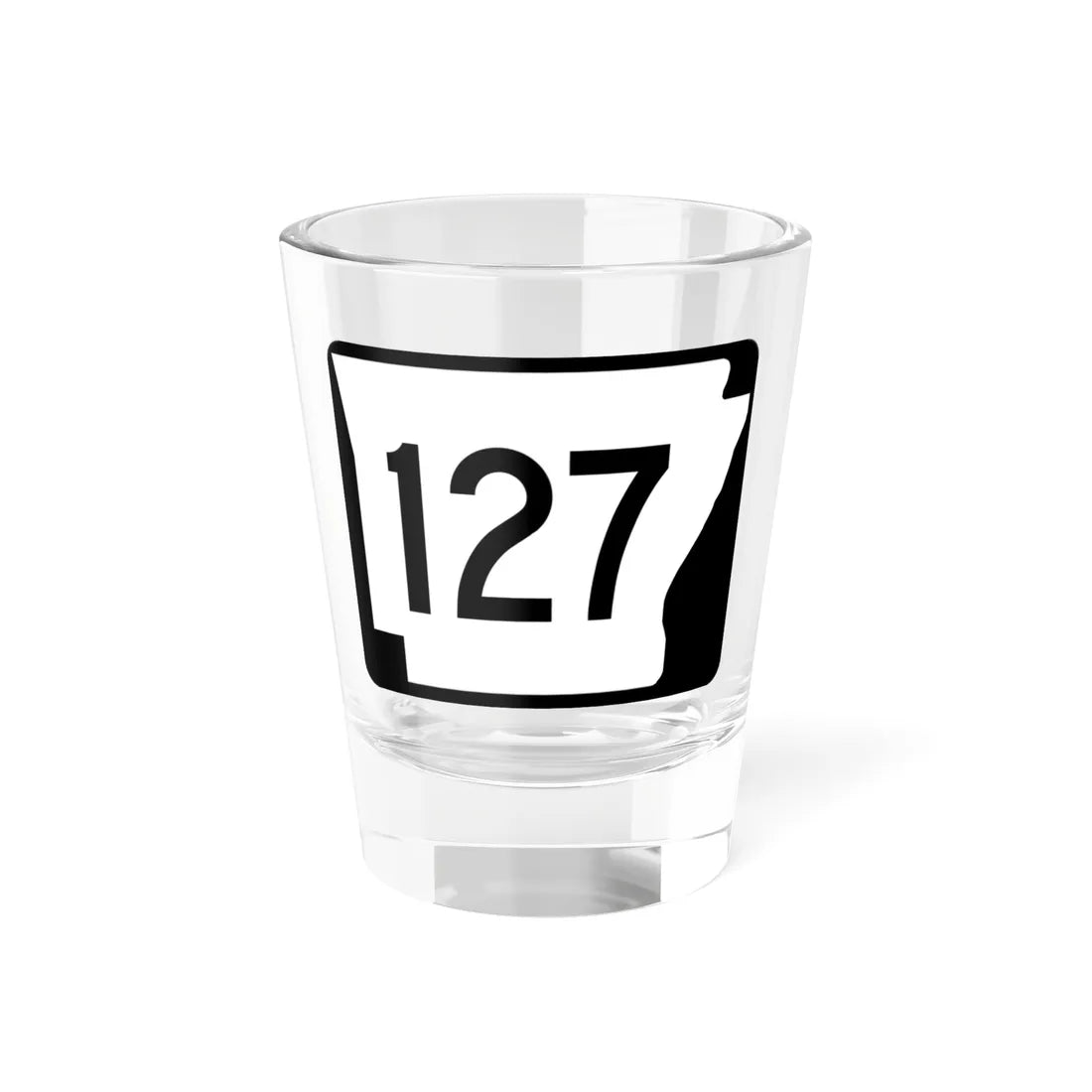 Arkansas 127 (Arkansas) (Road Sign) Shot Glass 1.5oz 1.5oz - Go Mug Yourself