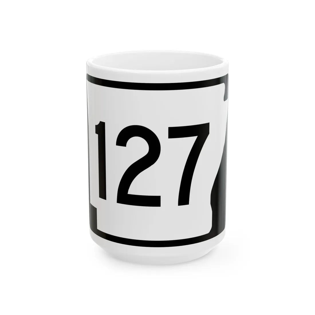 Arkansas 127 (Arkansas) (Road Sign) White Coffee Mug 15oz - Go Mug Yourself