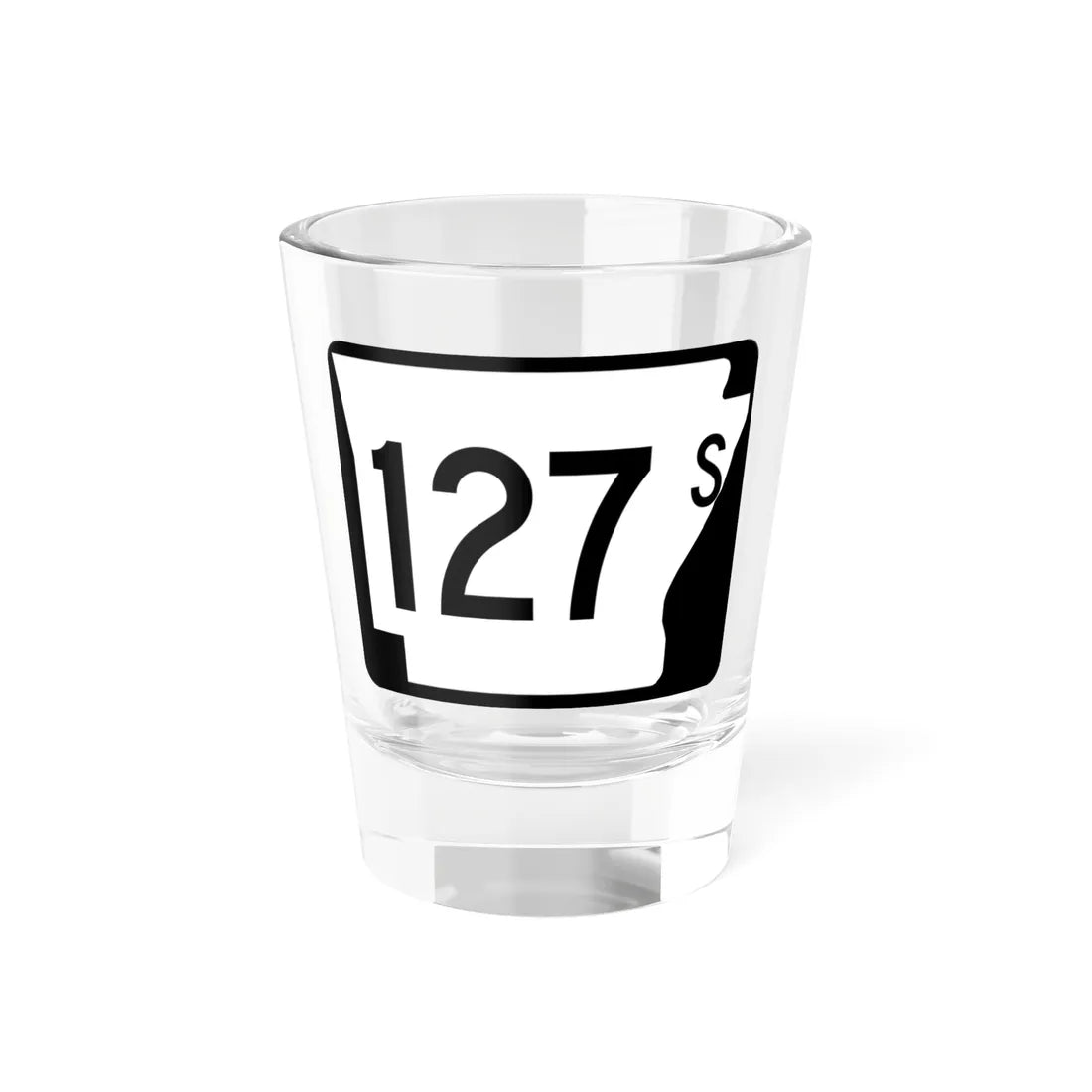 Arkansas 127S (Arkansas) (Road Sign) Shot Glass 1.5oz 1.5oz - Go Mug Yourself