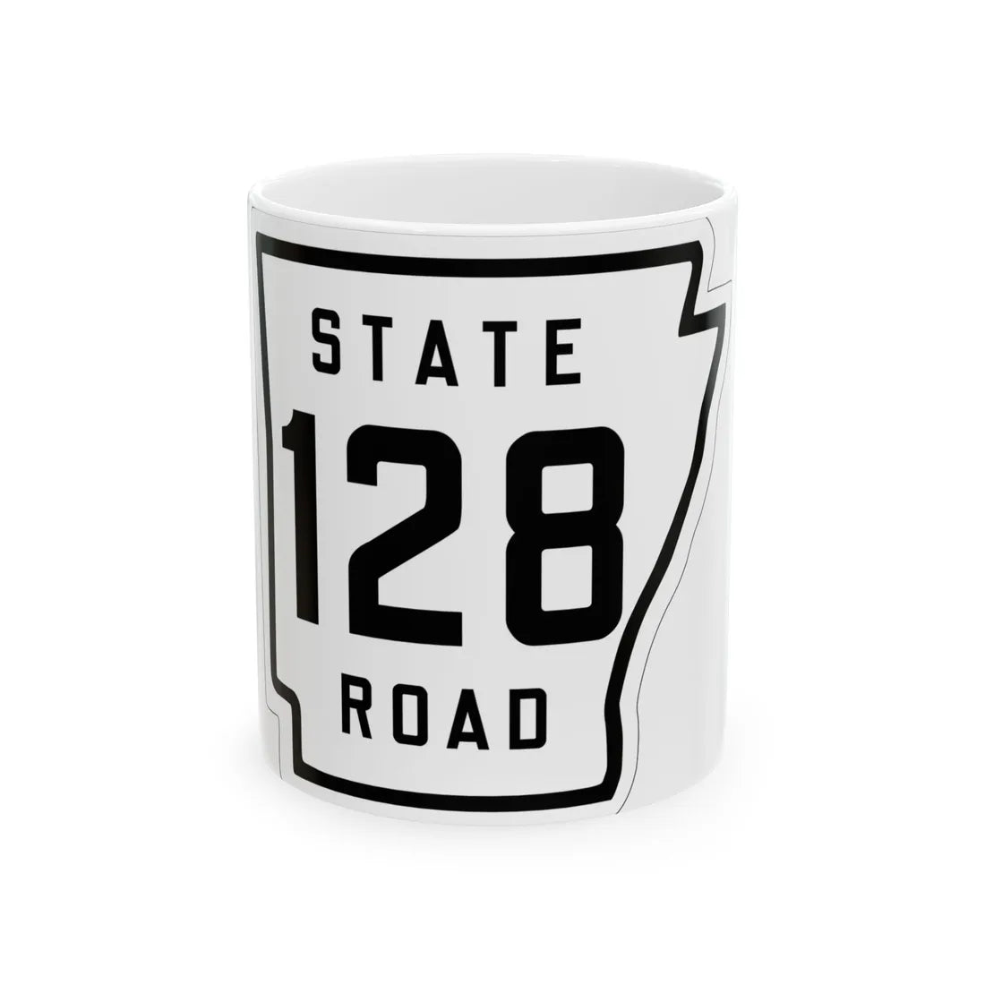 Arkansas 128 1926 (Arkansas) (Road Sign) White Coffee Mug 11oz - Go Mug Yourself