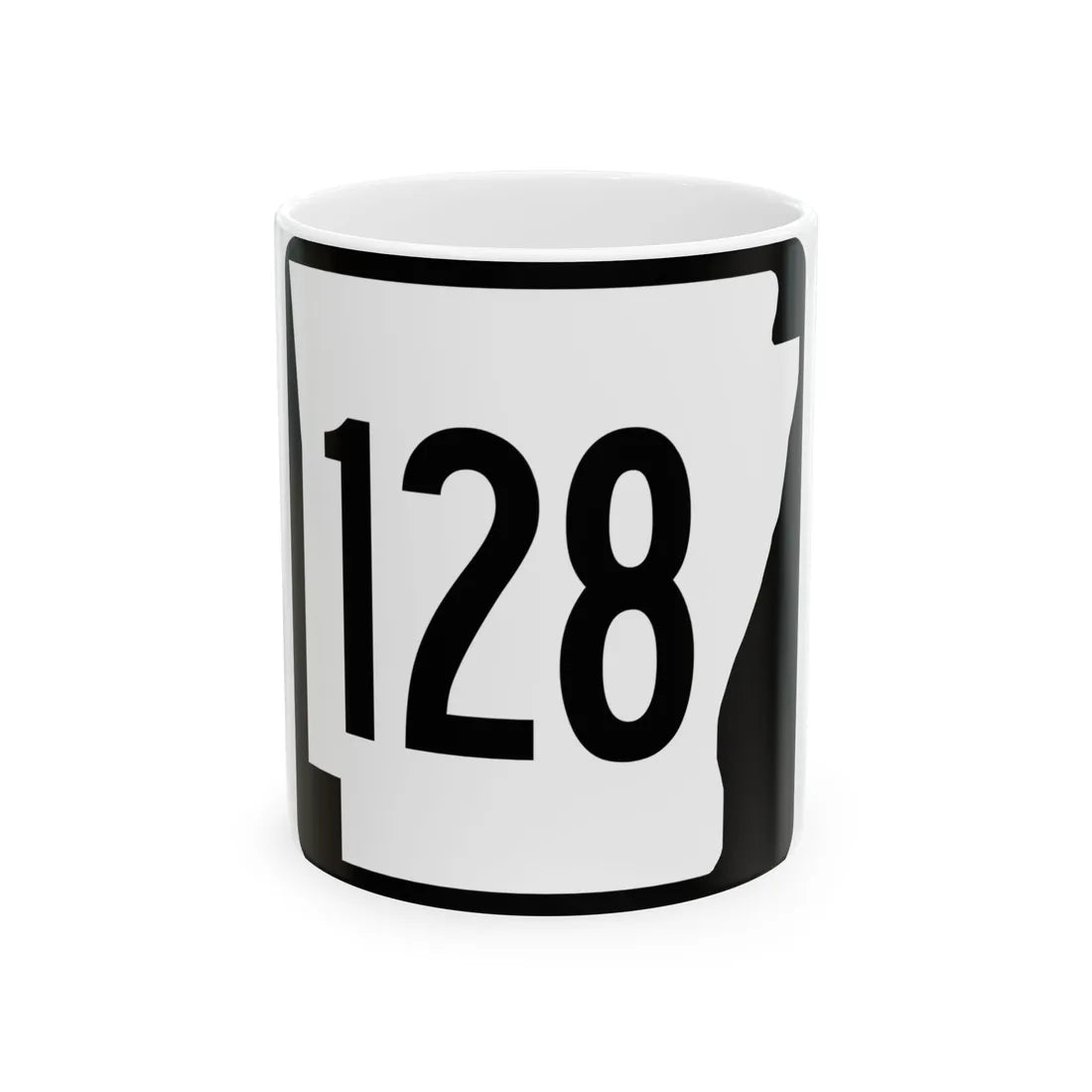 Arkansas 128 1970 (Arkansas) (Road Sign) White Coffee Mug 11oz - Go Mug Yourself