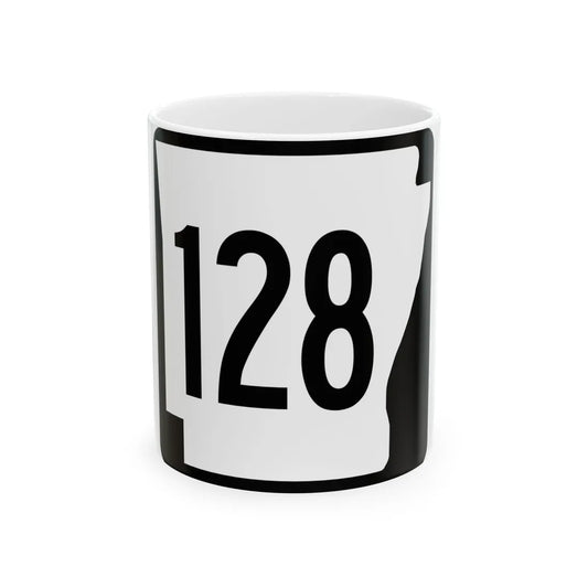Arkansas 128 1970 (Arkansas) (Road Sign) White Coffee Mug 11oz - Go Mug Yourself