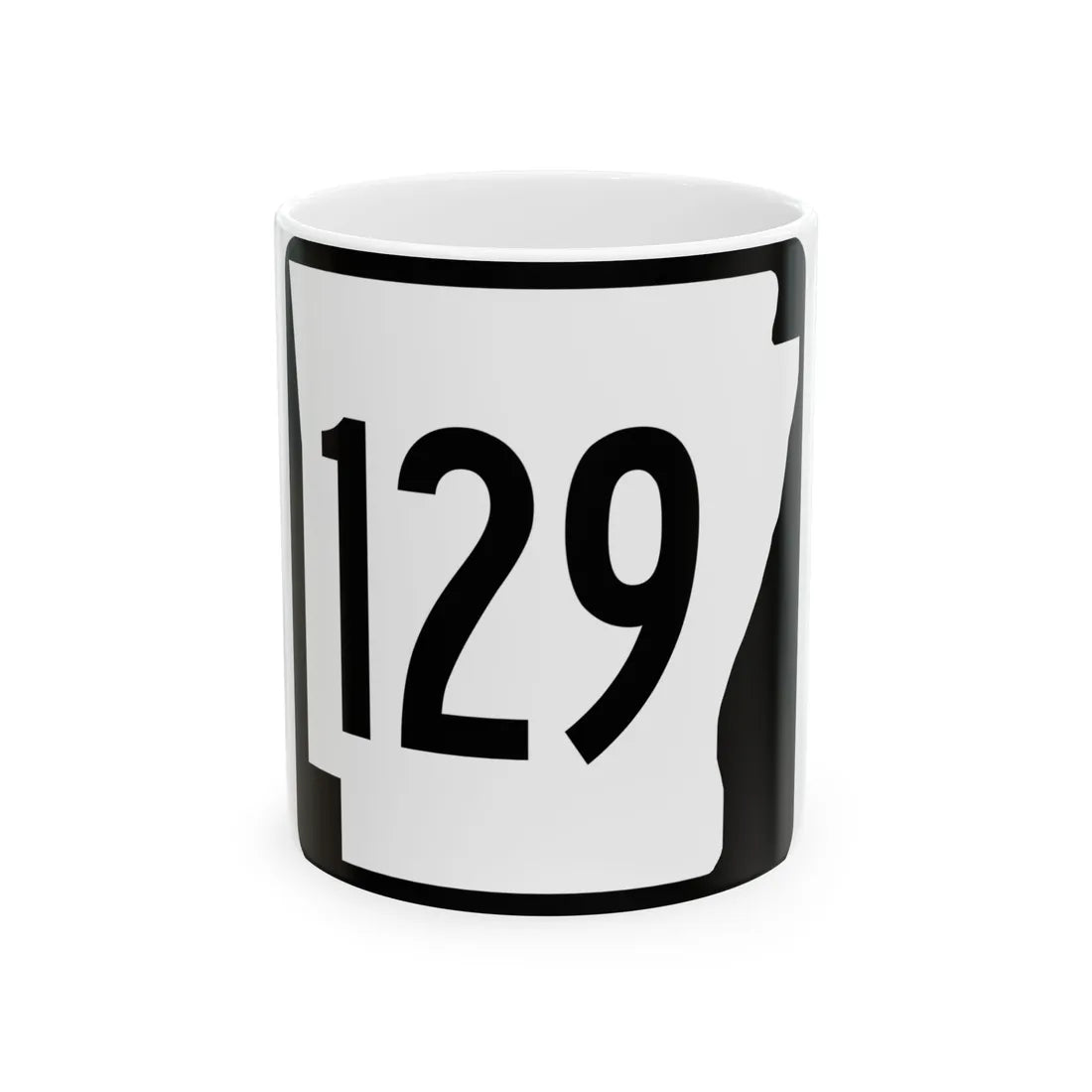 Arkansas 129 1970 (Arkansas) (Road Sign) White Coffee Mug 11oz - Go Mug Yourself