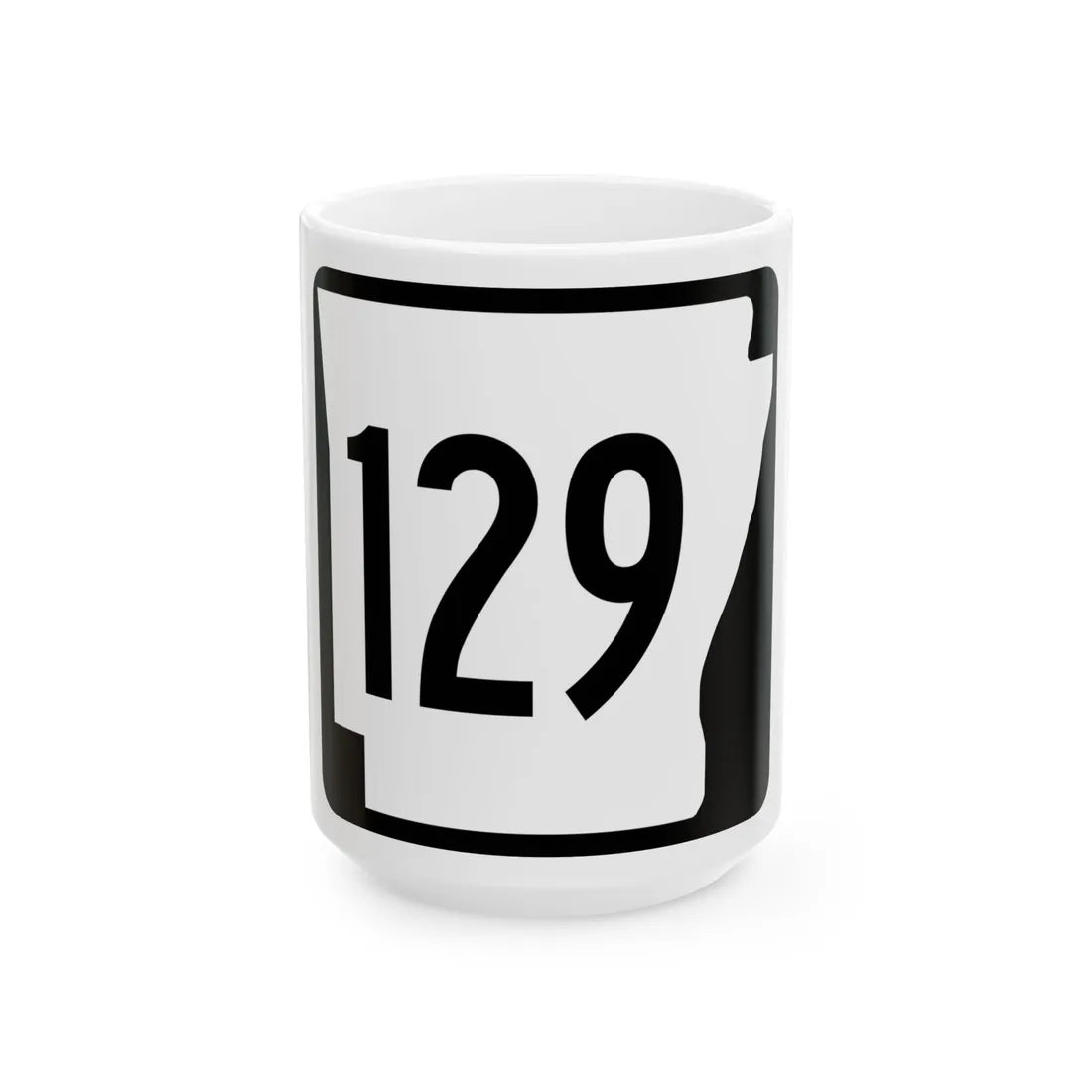 Arkansas 129 1970 (Arkansas) (Road Sign) White Coffee Mug 15oz - Go Mug Yourself